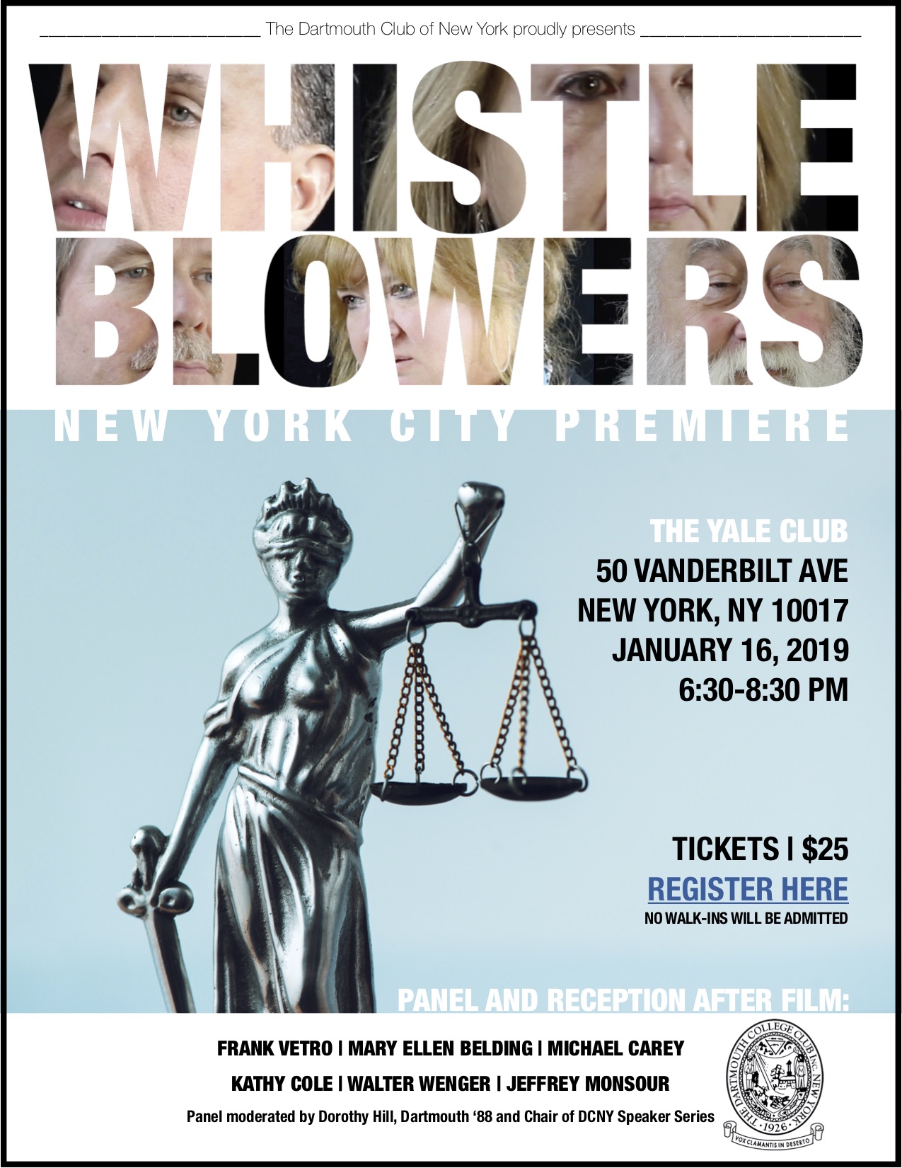 Dartmouth Club NY_Yale Club Whistleblower Premiere 16JAN2019